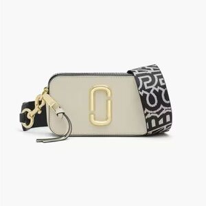 Marc Jacobs The Snapshot Bag Cream Gold Hardware Crossbody Camera Bag